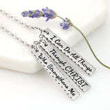 For God So Loved The World-I Can Do All Things Through Christ Necklace
