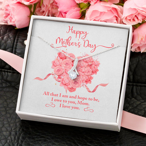 Mother's Day "All That I Am" Ribbon Necklace