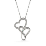 Mother's Day Wings to Fly Double Heart Necklace