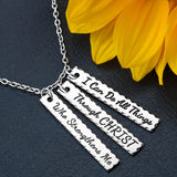 For God So Loved The World-I Can Do All Things Through Christ Necklace