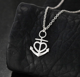 Graduate ANCHORED IN FAITH HOPE & LOVE Necklace Silver