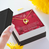 Valentines Husband to Wife Heart Necklace